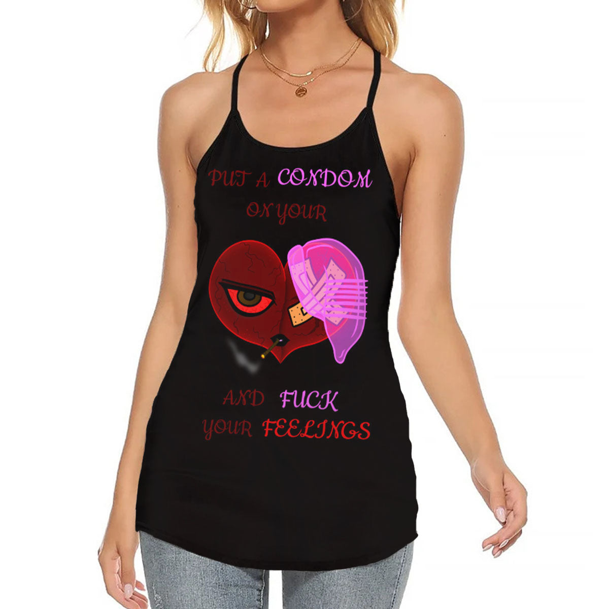 Anti-Valentine - Criss Cross Tank Top