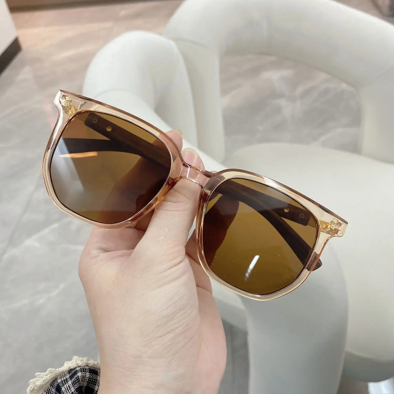 Vintage Square Frame Sunglasses for Women