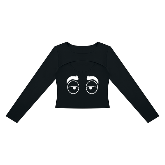 Women's Cutout Long Sleeve T-Shirt