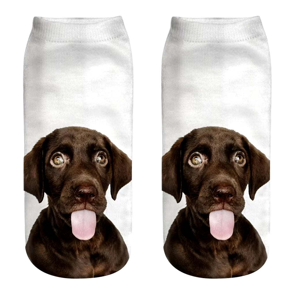 3D Novelty Funny Dog Ankle Socks 