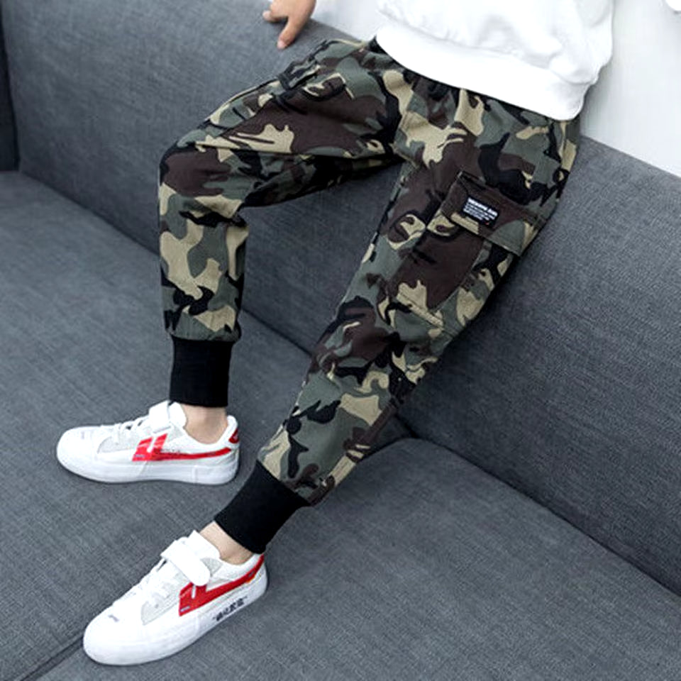 Autumn Camouflage Trousers for Boys Casual Boys Pants Loose Kids Pants Winter Teenage Boys Clothing 6 8 12 Years E-Go Ware for Kids