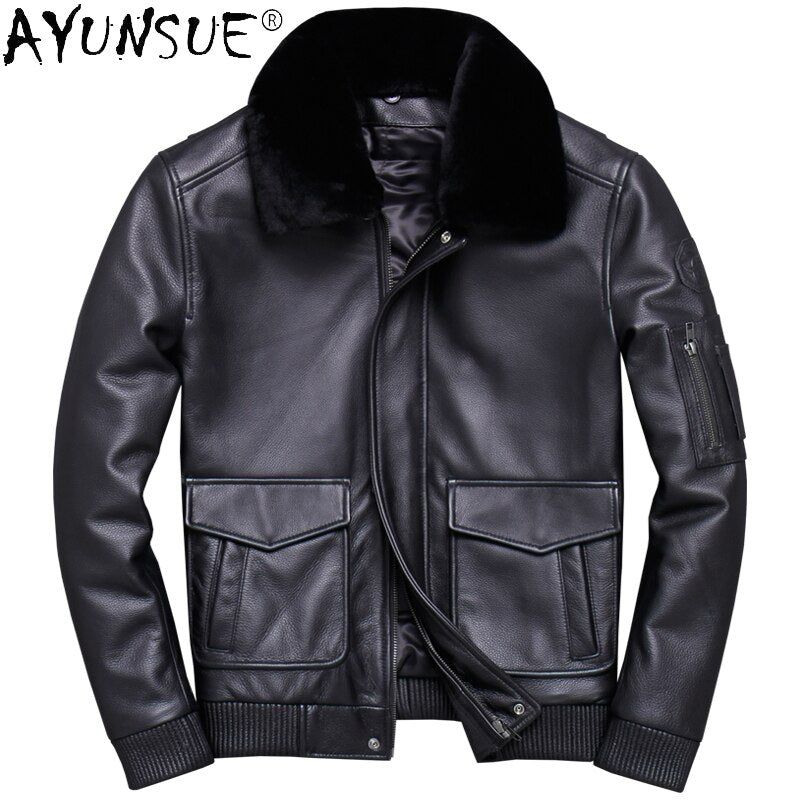 Men's Genuine Cow Leather Jacket 