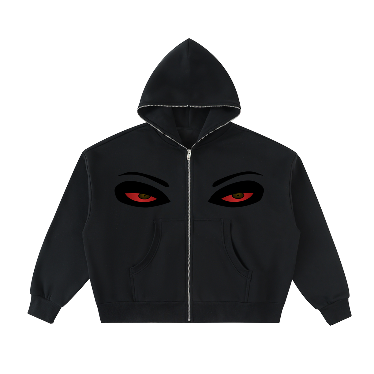 High Eyes - Fleeced Full-Zip Boxy Guy Hoodie