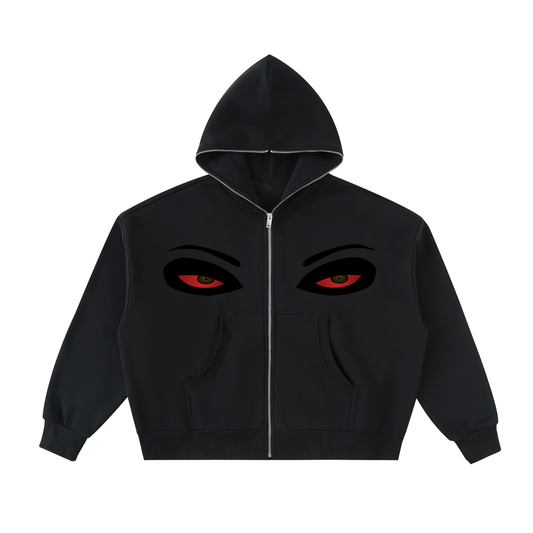 High Eyes - Fleeced Full-Zip Boxy Guy Hoodie