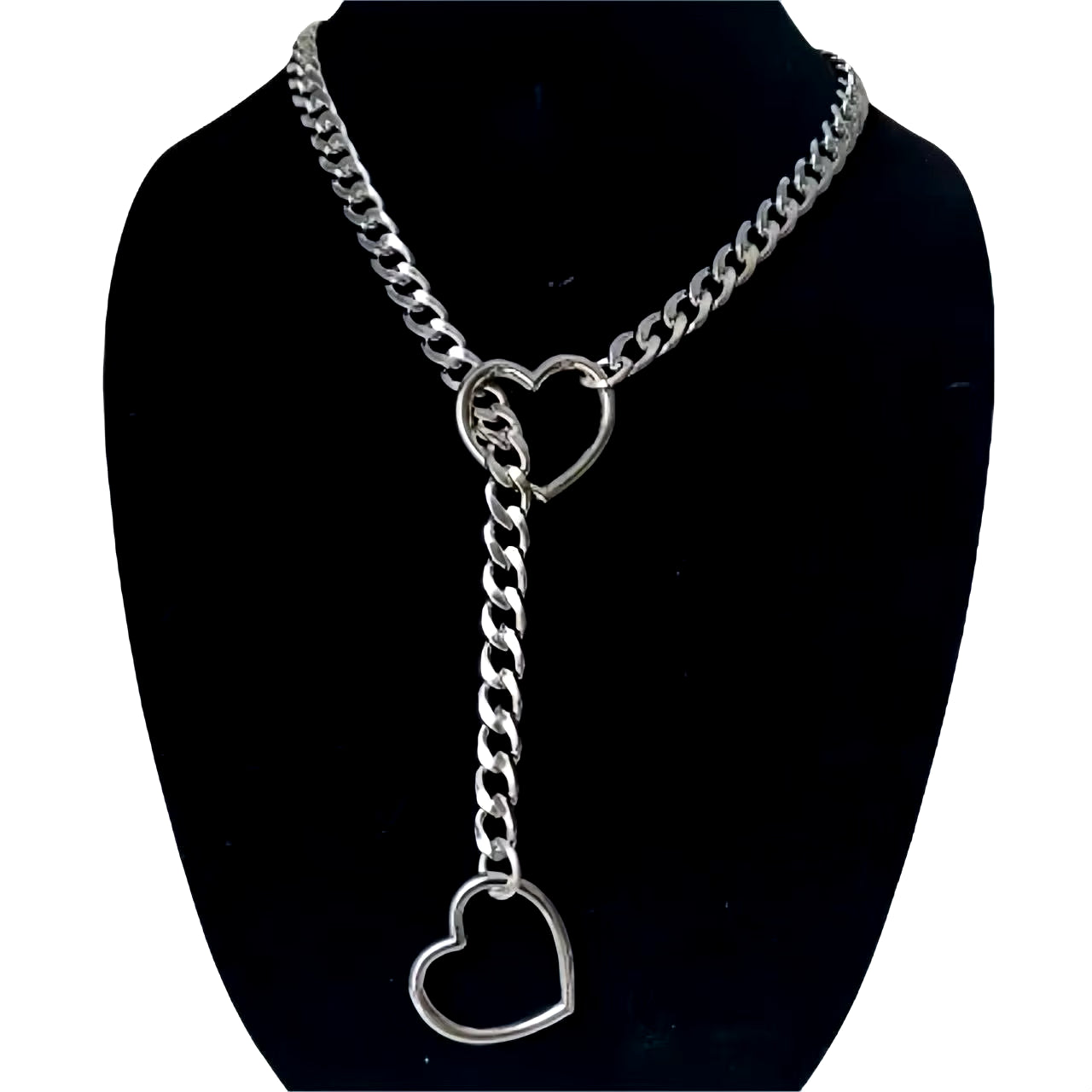 O-ring Women's Slip Chain Necklace Heart