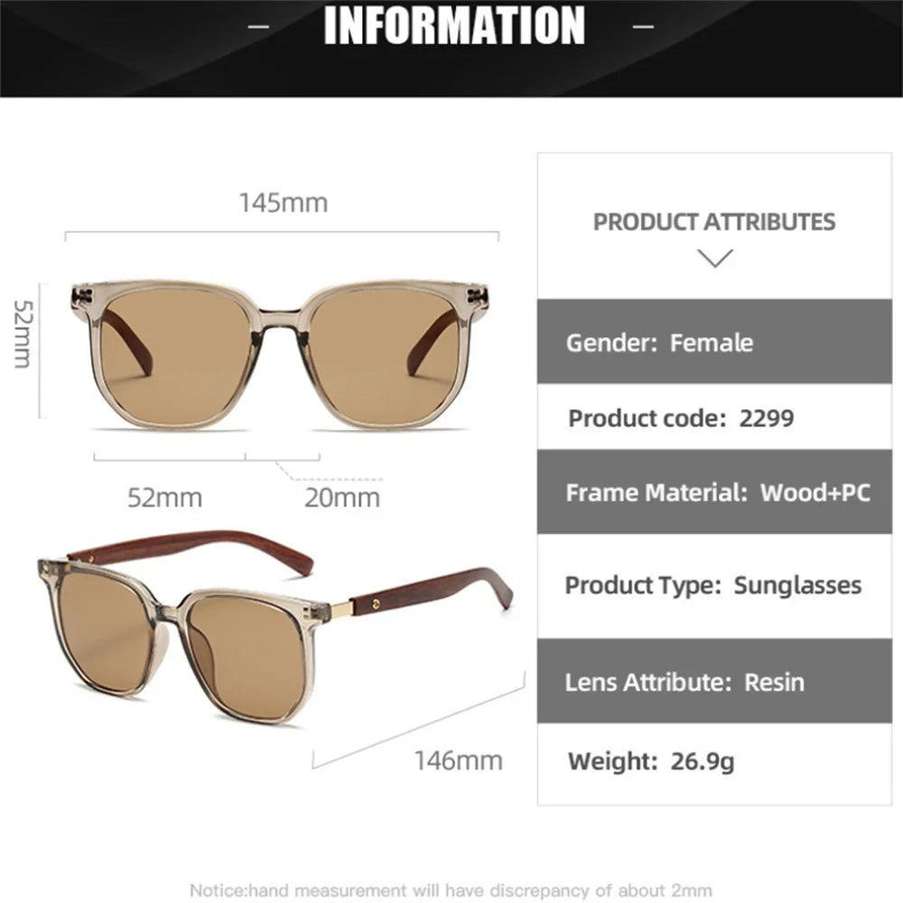 Vintage Square Frame Sunglasses for Women