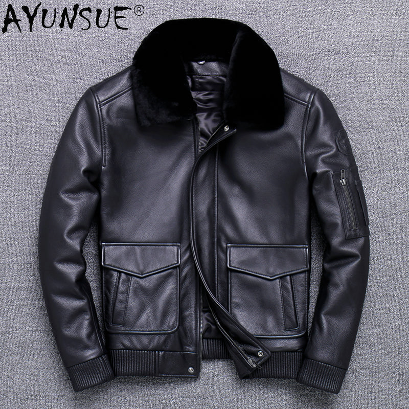 Men's Genuine Cow Leather Jacket 