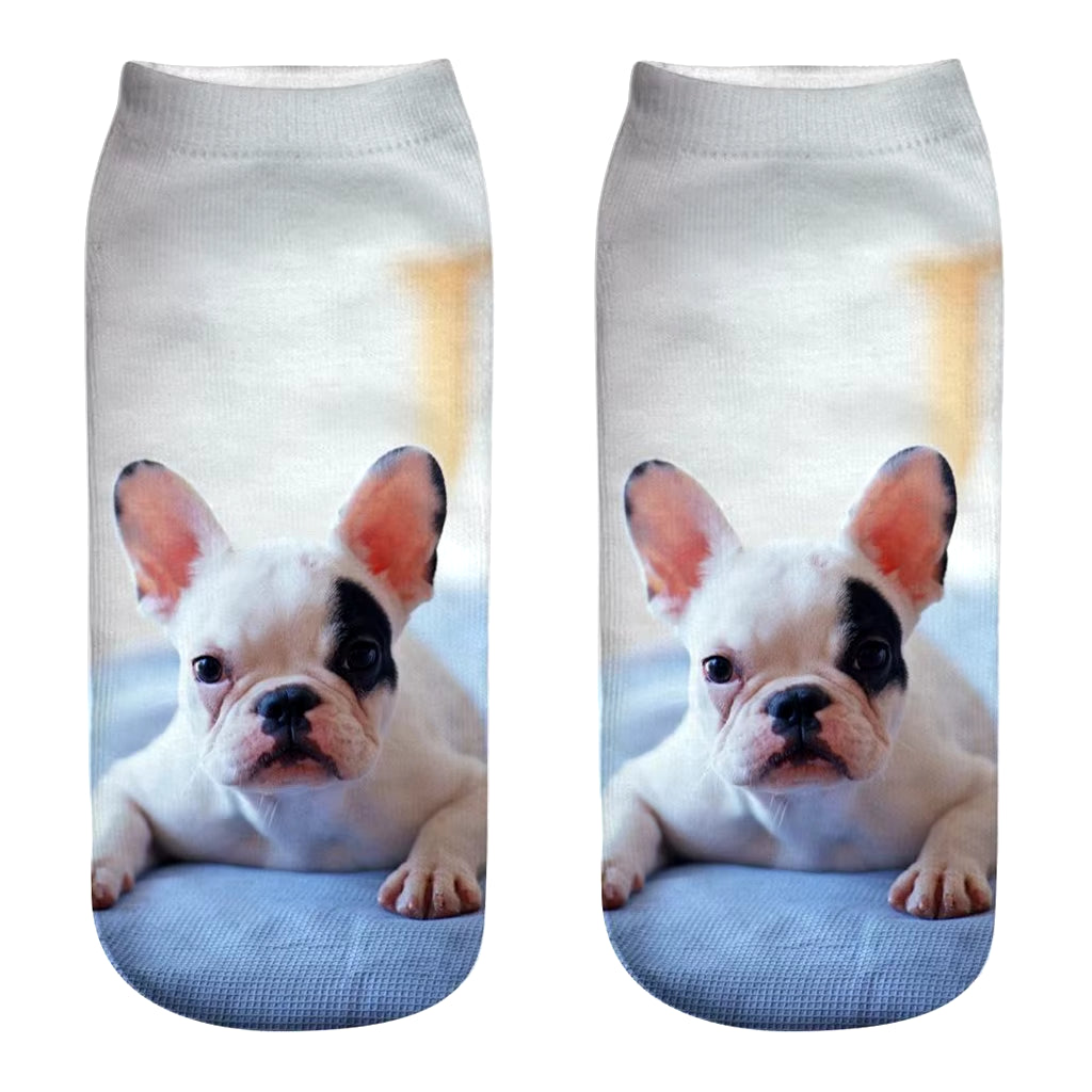 3D Novelty Funny Dog Ankle Socks 