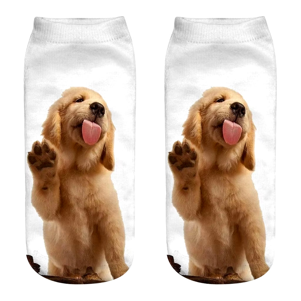 3D Novelty Funny Dog Ankle Socks 