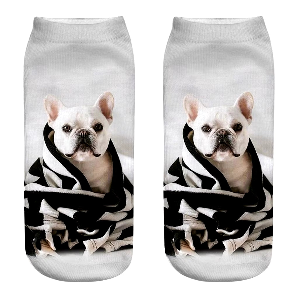 3D Novelty Funny Dog Ankle Socks 