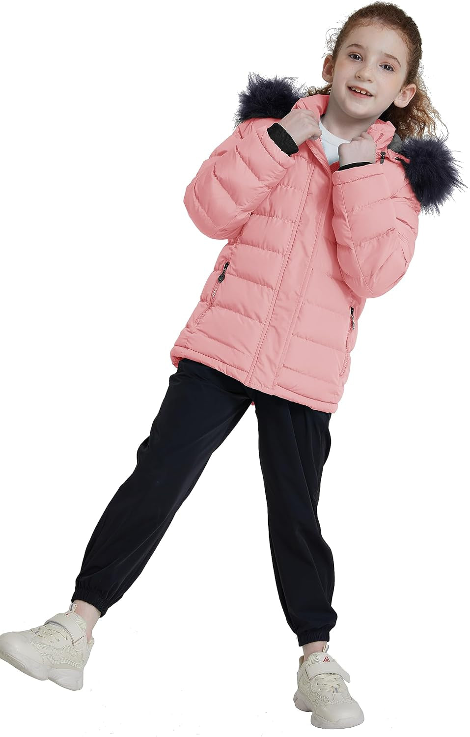 Girls' Puffer Hooded Winter Coat