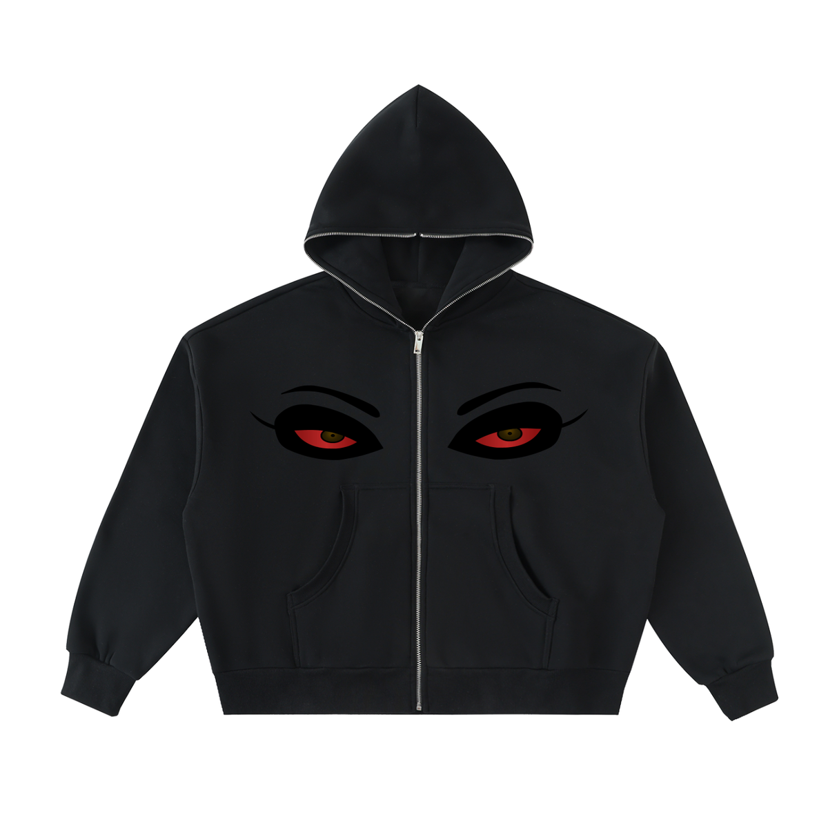 High Eyes - Fleeced Full-Zip Boxy Girl Hoodie