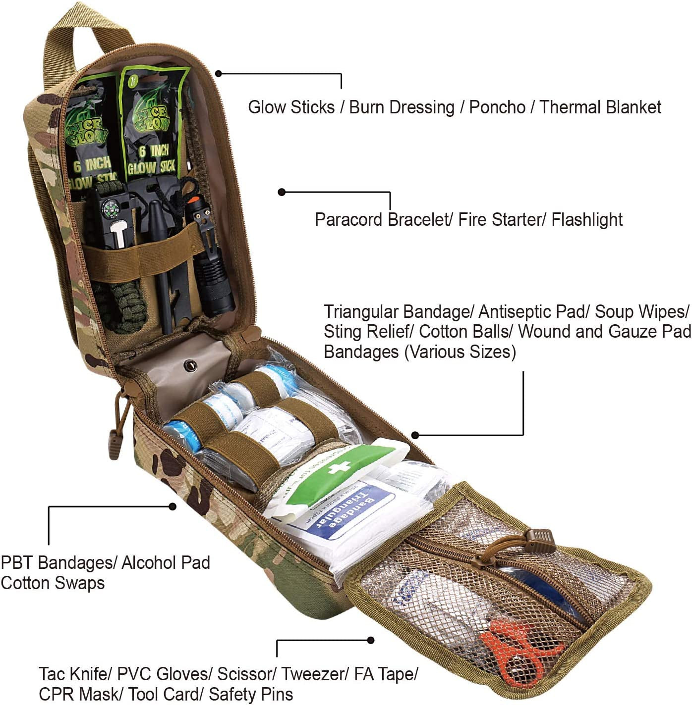 250 Pieces Survival First Aid Kit 