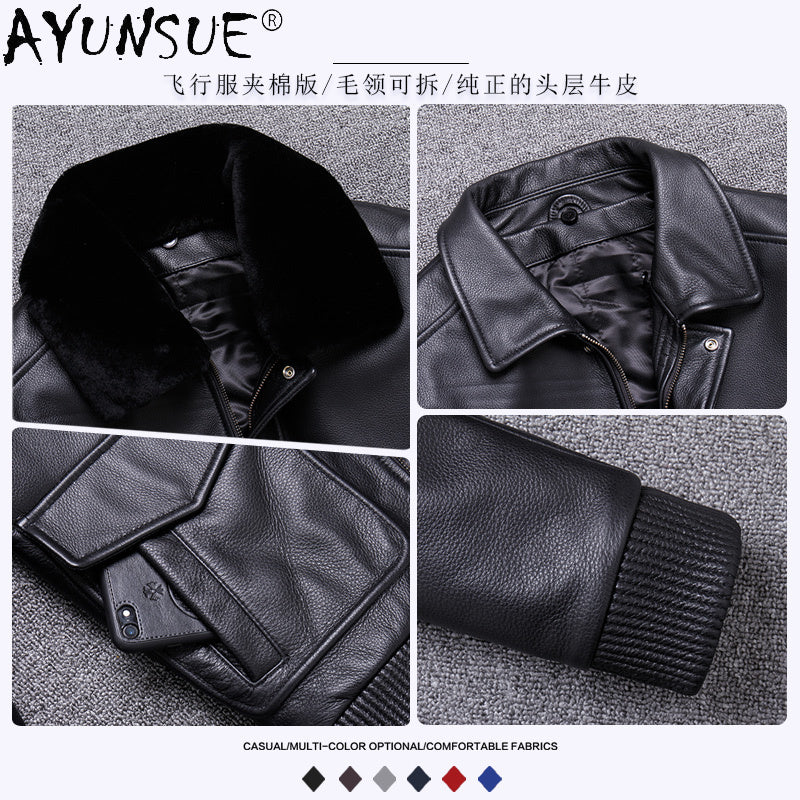 Men's Genuine Cow Leather Jacket 