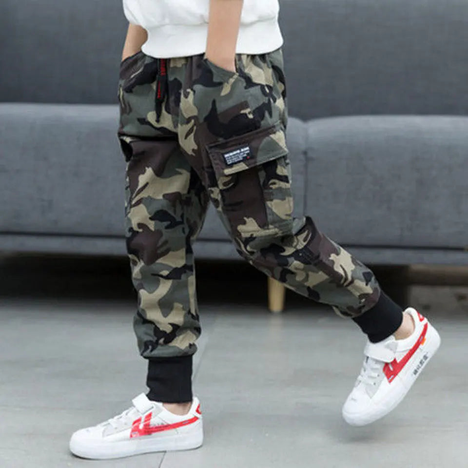 Autumn Camouflage Trousers for Boys Casual Boys Pants Loose Kids Pants Winter Teenage Boys Clothing 6 8 12 Years E-Go Ware for Kids