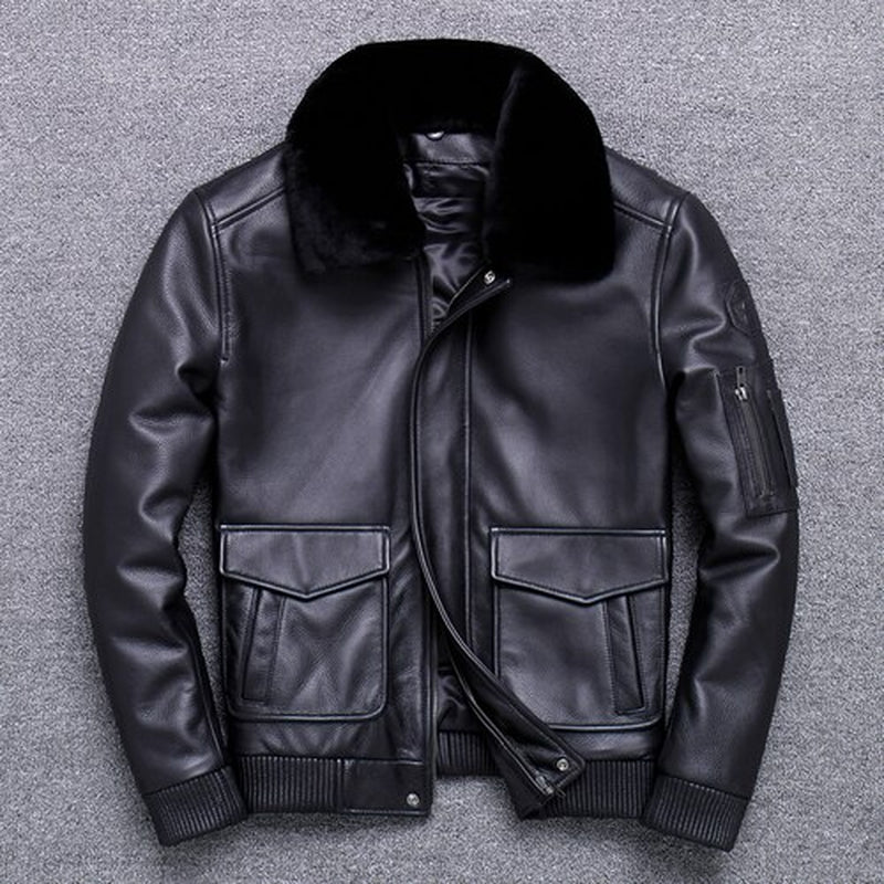 Men's Genuine Cow Leather Jacket 