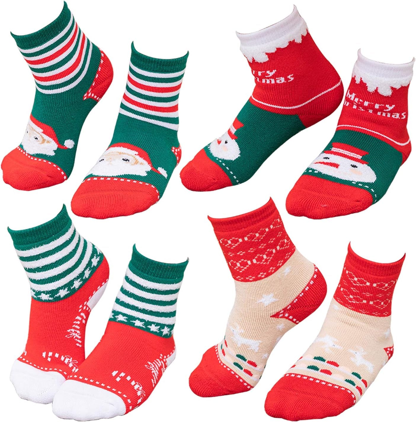 Boys and Girls Thick Cotton Christmas Socks 