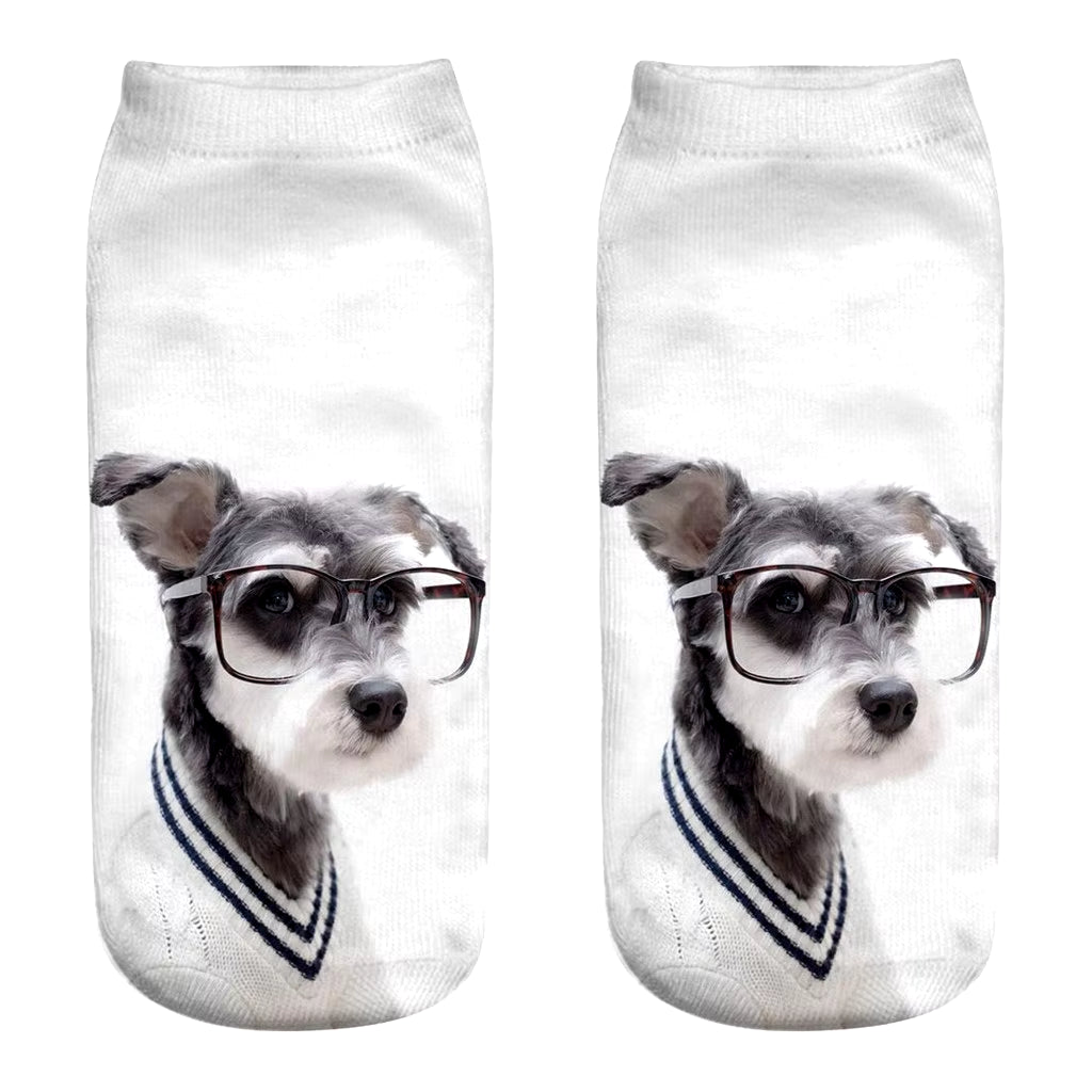 3D Novelty Funny Dog Ankle Socks 