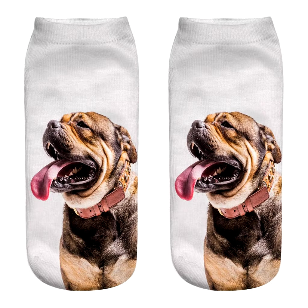 3D Novelty Funny Dog Ankle Socks 