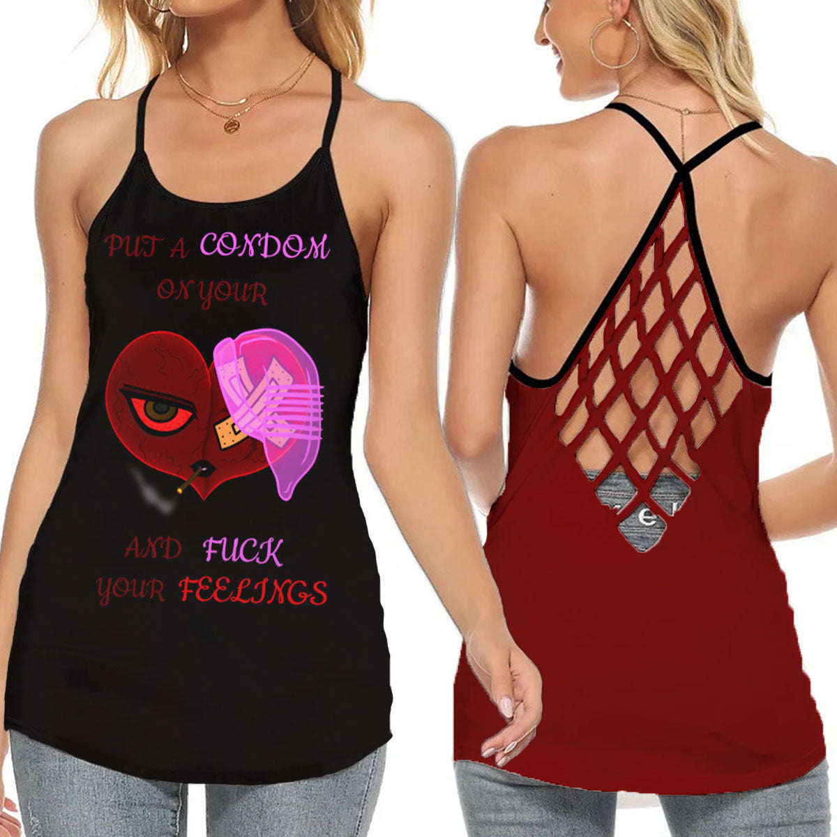 Anti-Valentine - Criss Cross Tank Top