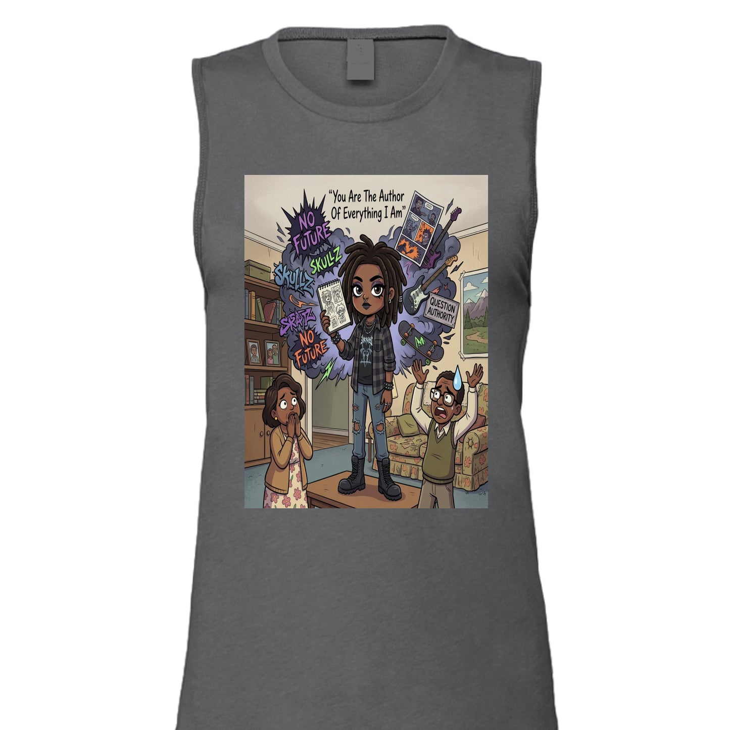 DARK GRY HEATHER - B6003 - FRONT