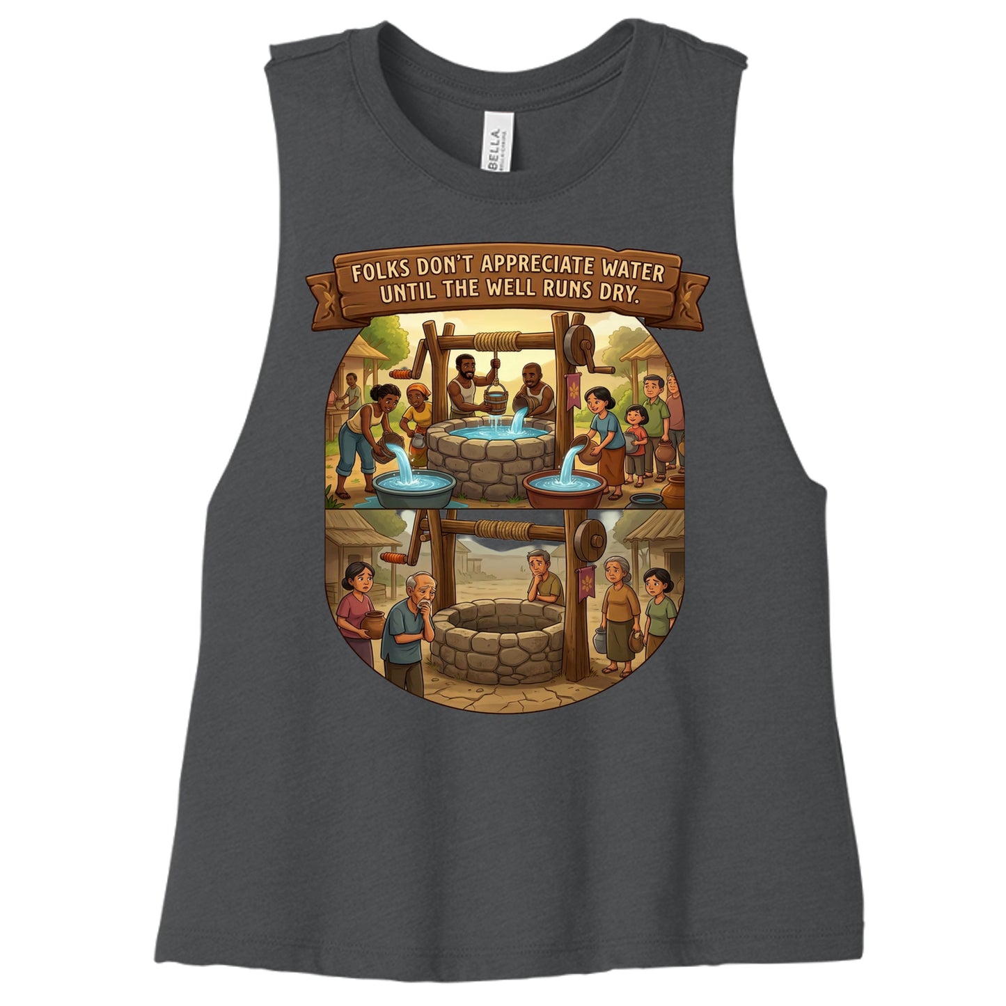 DARK GRY HEATHER - 6682 - FRONT