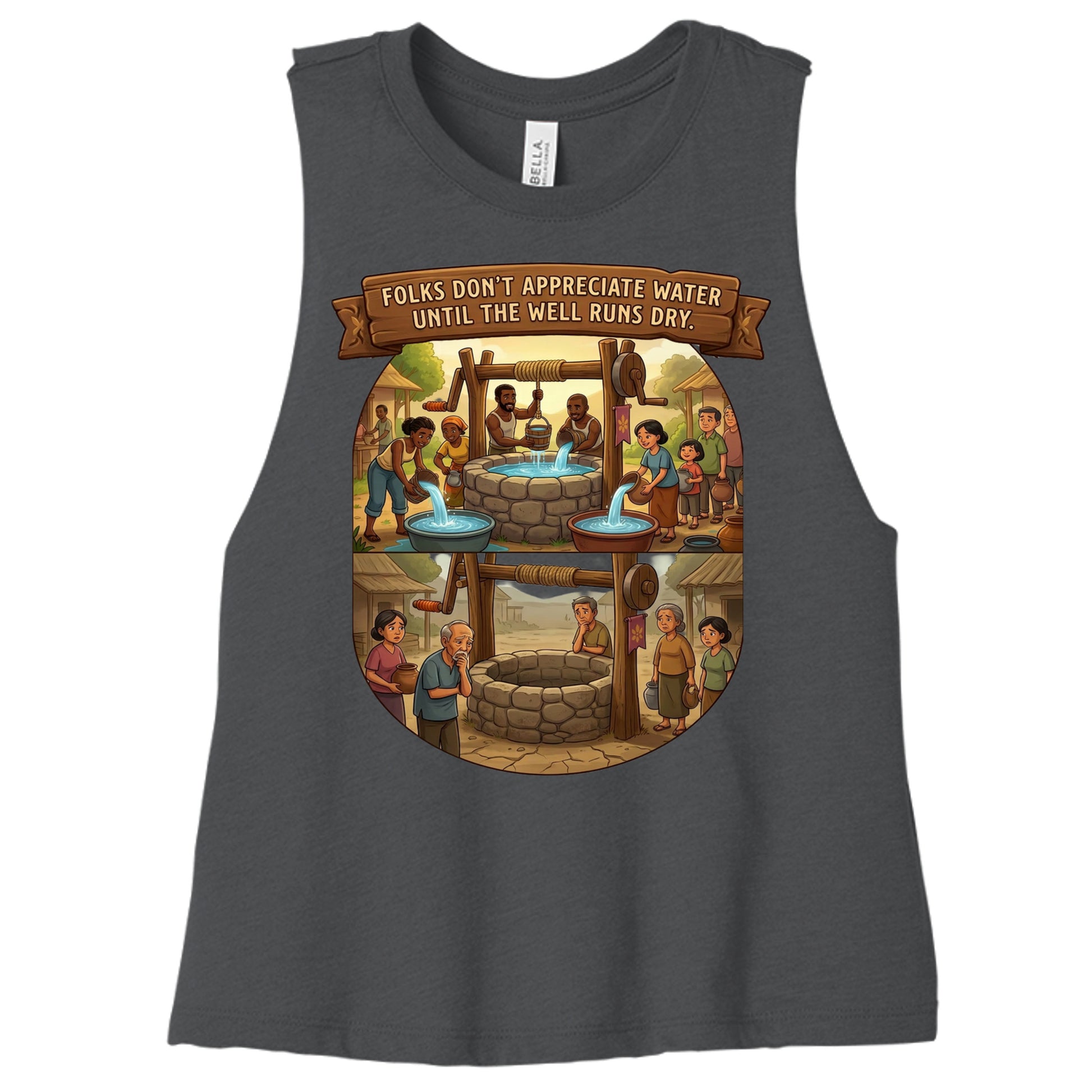 DARK GRY HEATHER - 6682 - FRONT
