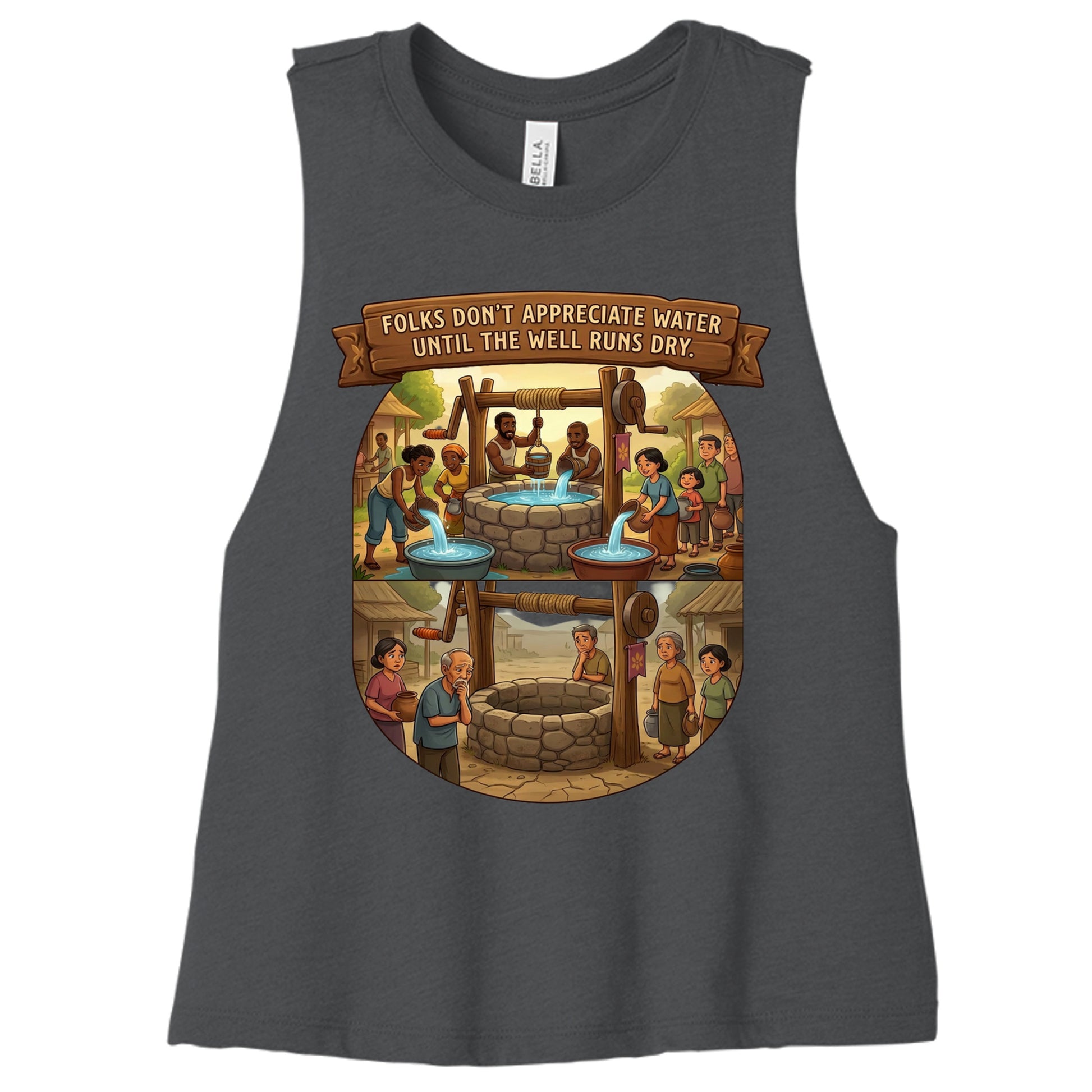 DARK GRY HEATHER - 6682 - FRONT