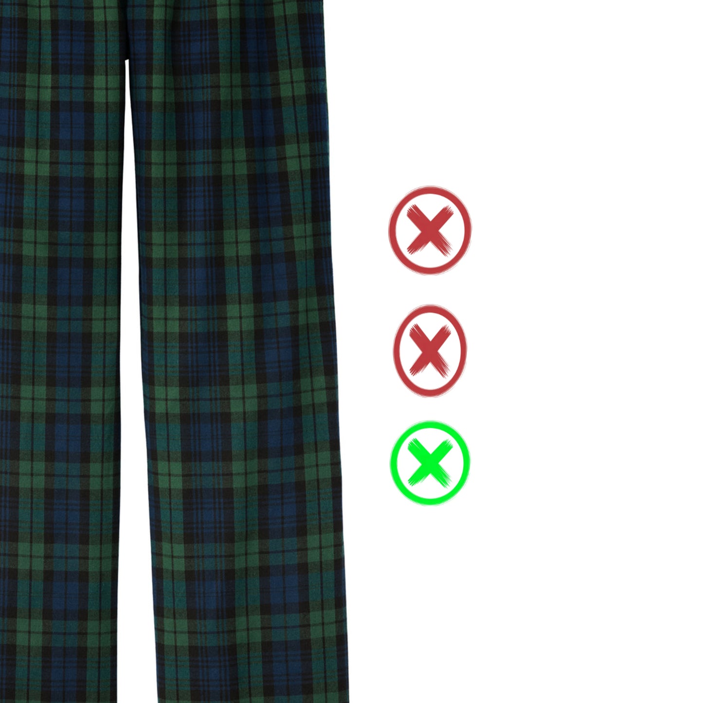 Forest Green/ Team Navy Black Watch Plaid - DT1800 - FRONT