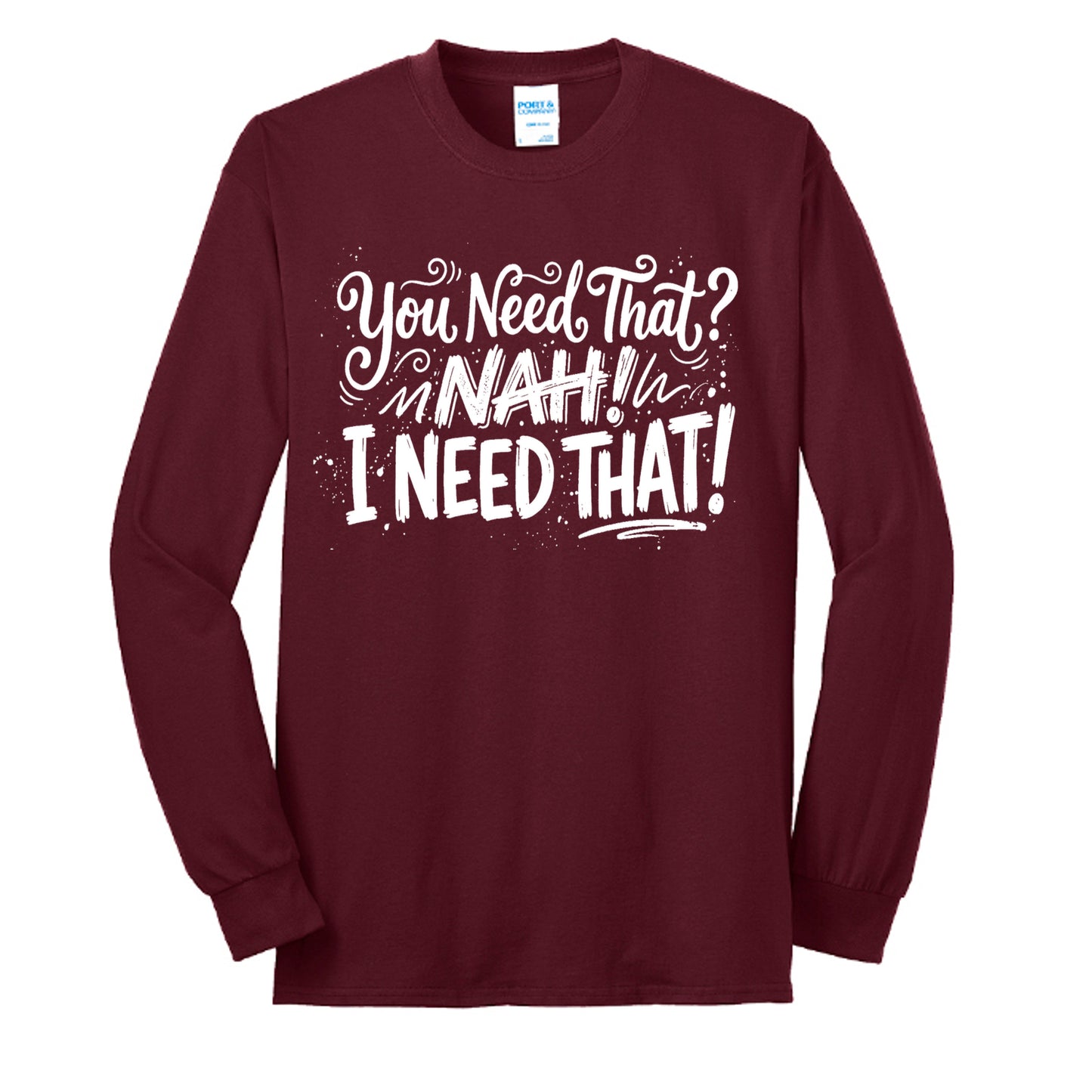Athletic Maroon - PC55LS - FRONT
