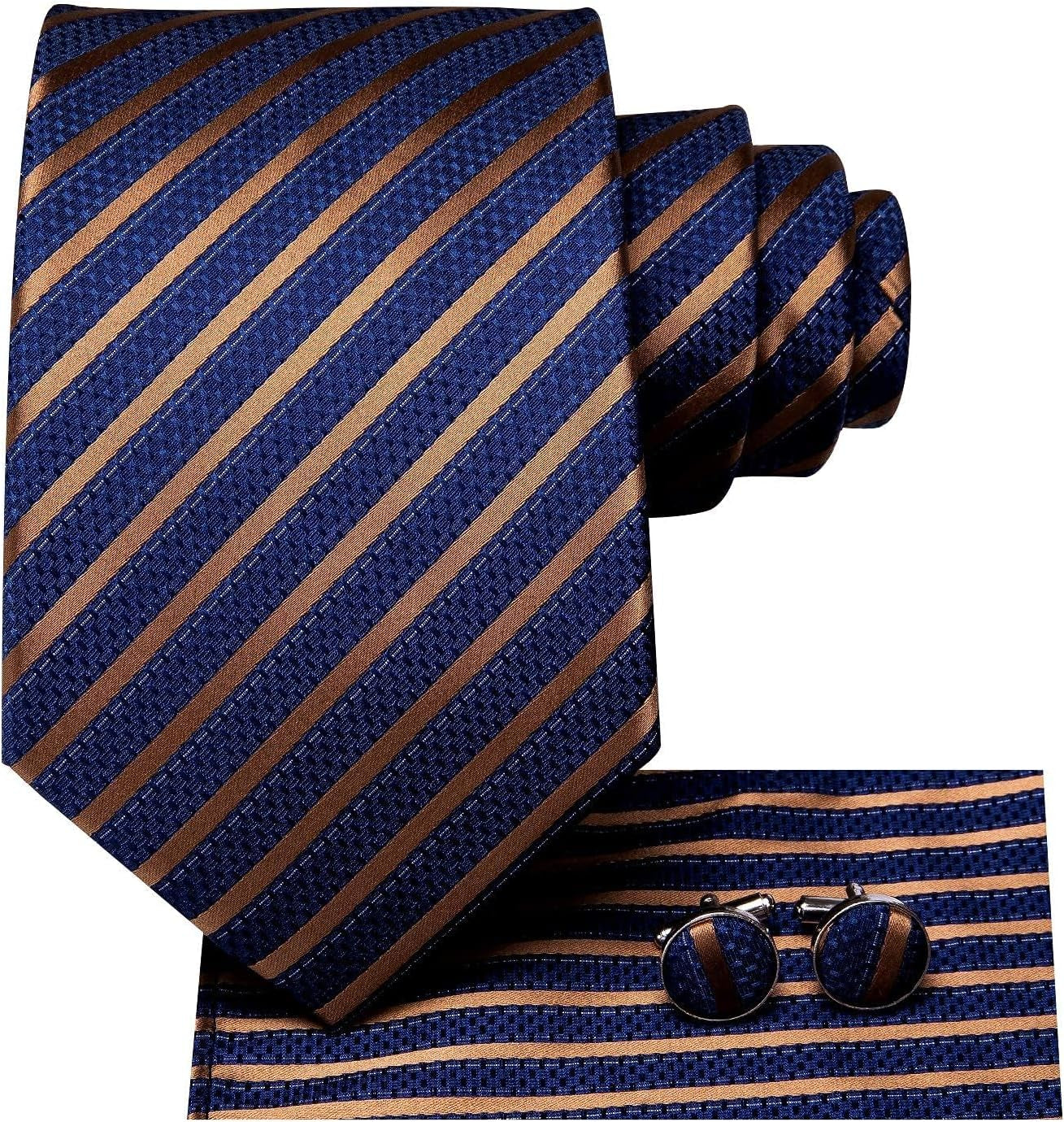 Woven Paisley Stripes Men's Necktie Set