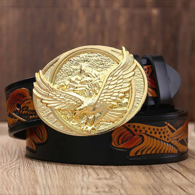 New Fashion Eagle Totem Buckle Retro Belt - (3 Styles)