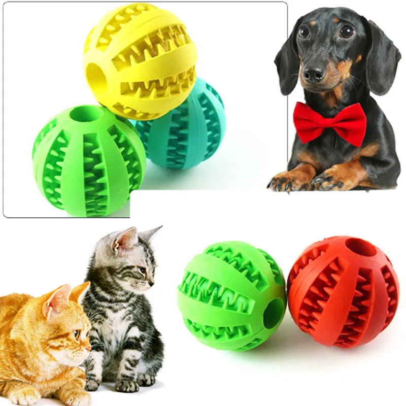 Pet Dog Toys Extra-Tough Rubber Ball , A Fun Interactive Elasticity Ball Toy