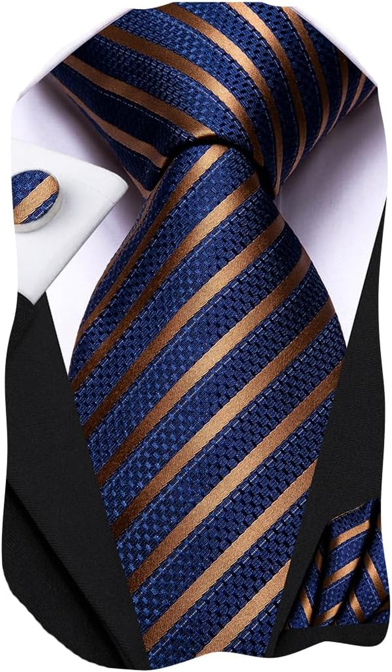 Woven Paisley Stripes Men's Necktie Set