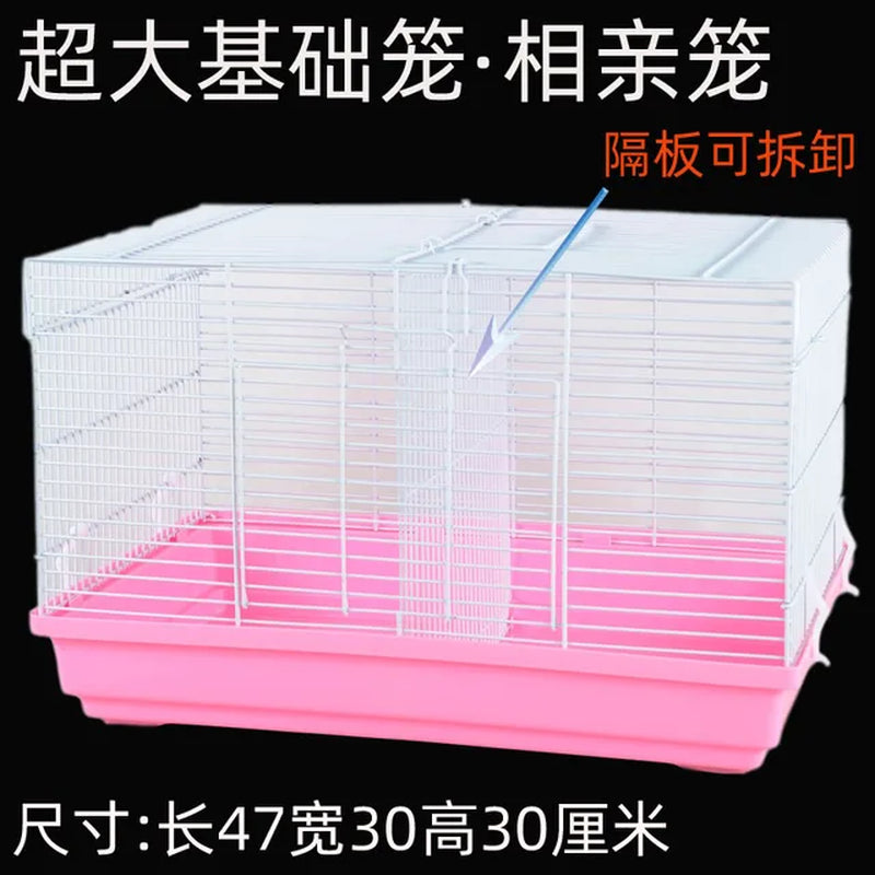 Mini Hedgehog/Hamster Large Thickened Wire Cage with Double Door Design 