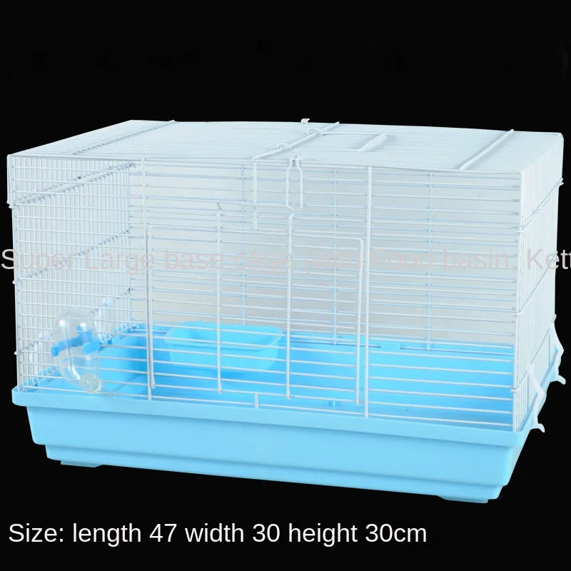 Mini Hedgehog/Hamster Large Thickened Wire Cage with Double Door Design 