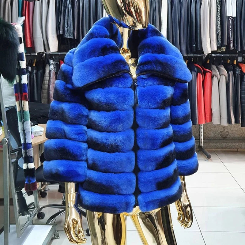 Real Rex Rabbit Fur Coat