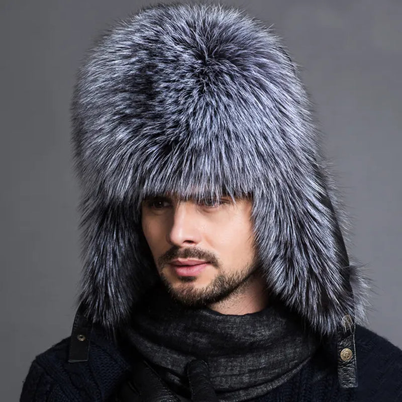 Real Luxury Fox Fur Hat -(Size 58cm-60cm)