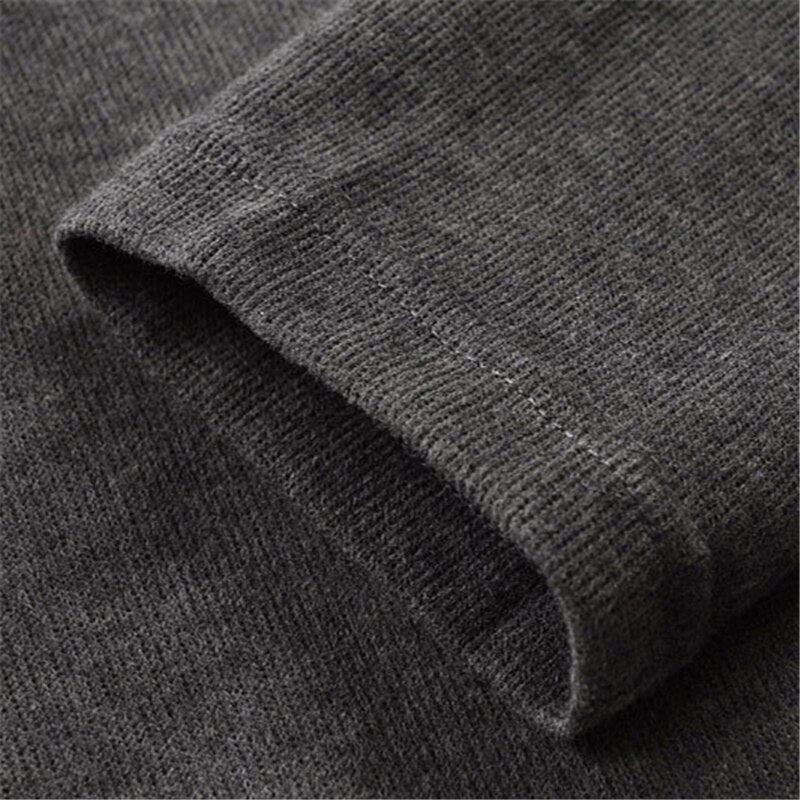 Dark Grey Slim Cardigan Sweater for Men - Casual Knitted Men's Sweater - Shawl Collared 