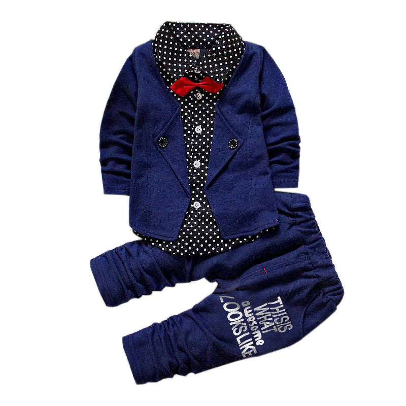 Navy Baby Boy Gentleman Suit - (Size 2T,3T,4T)