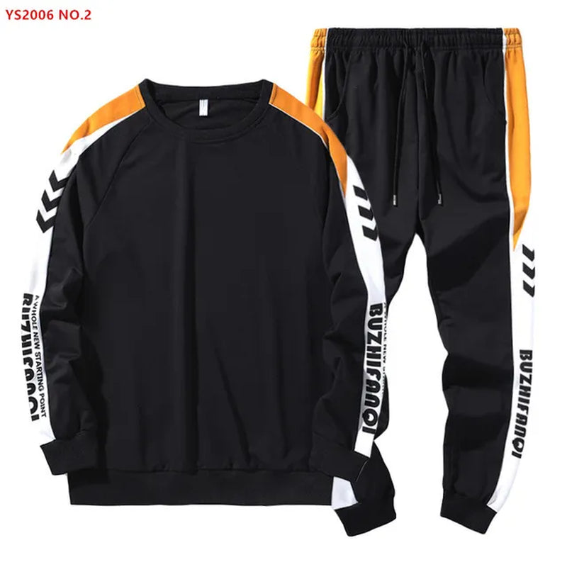 Black Yellow Hip Hop Tracksuit - 2 Piece 