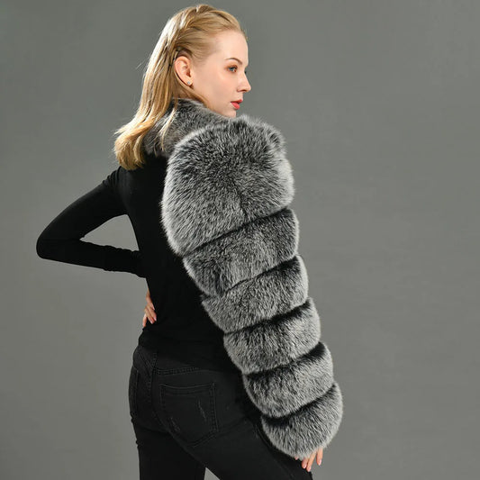 Real Fur Luxury Coat/One Sleeve - (3 Styles)