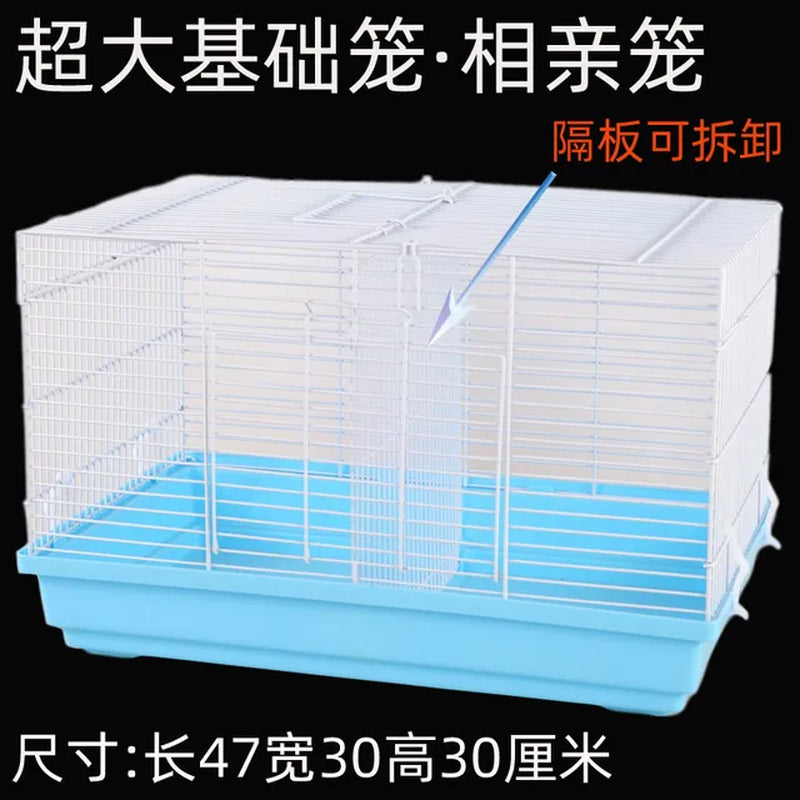 Mini Hedgehog/Hamster Large Thickened Wire Cage with Double Door Design 