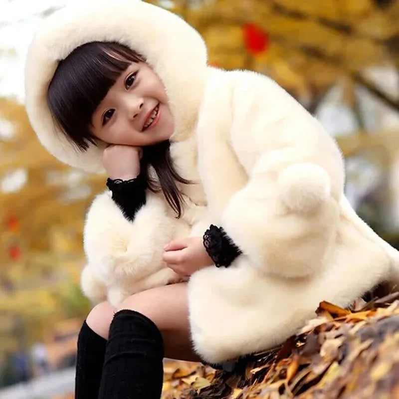 Imitation Fur Coat Cloak Outfit - (Height: 140cm)