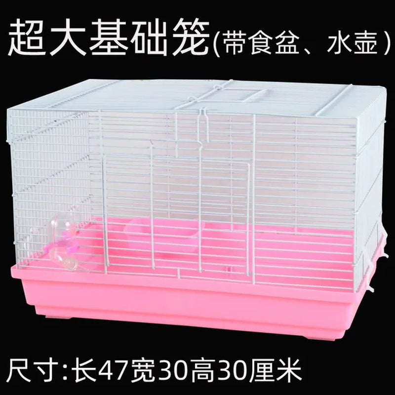 Mini Hedgehog/Hamster Large Thickened Wire Cage with Double Door Design 