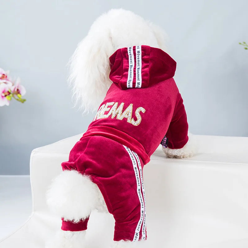 Dog Clothes Autumn Winter One-Piece Jumpsuit