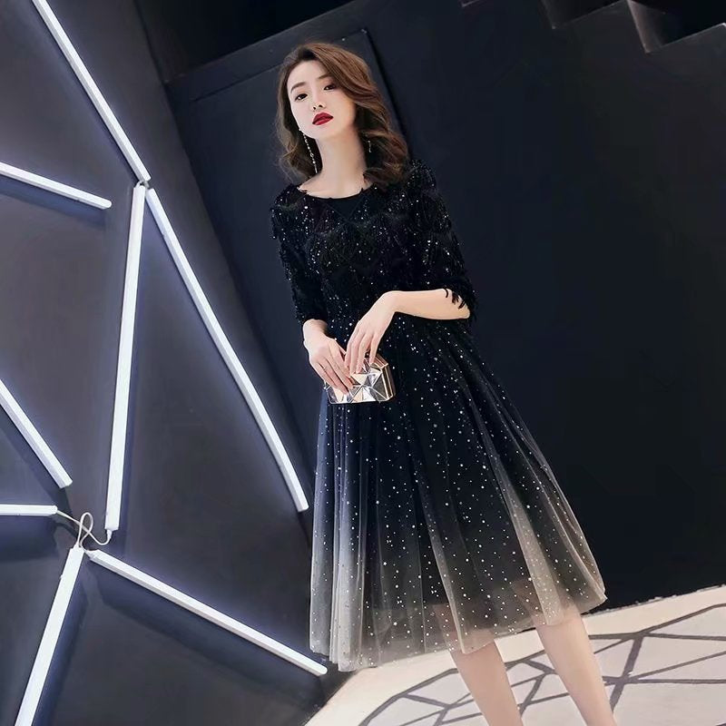 Glittery Star Evening Dress Party Gown