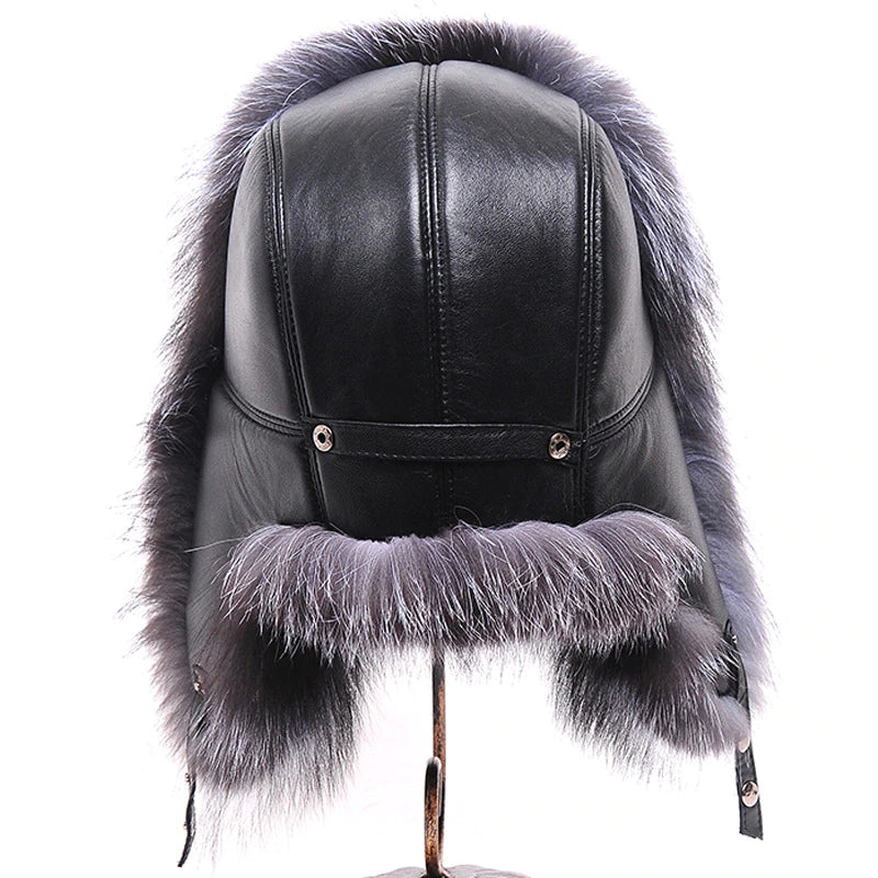 Real Luxury Fox Fur Hat -(Size 58cm-60cm)