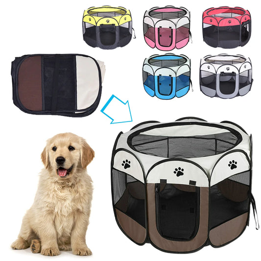  Easy Installation Outdoor Pet Tent Octagonal Cage for Cat Playpen / Puppy Kennel / Portable tent