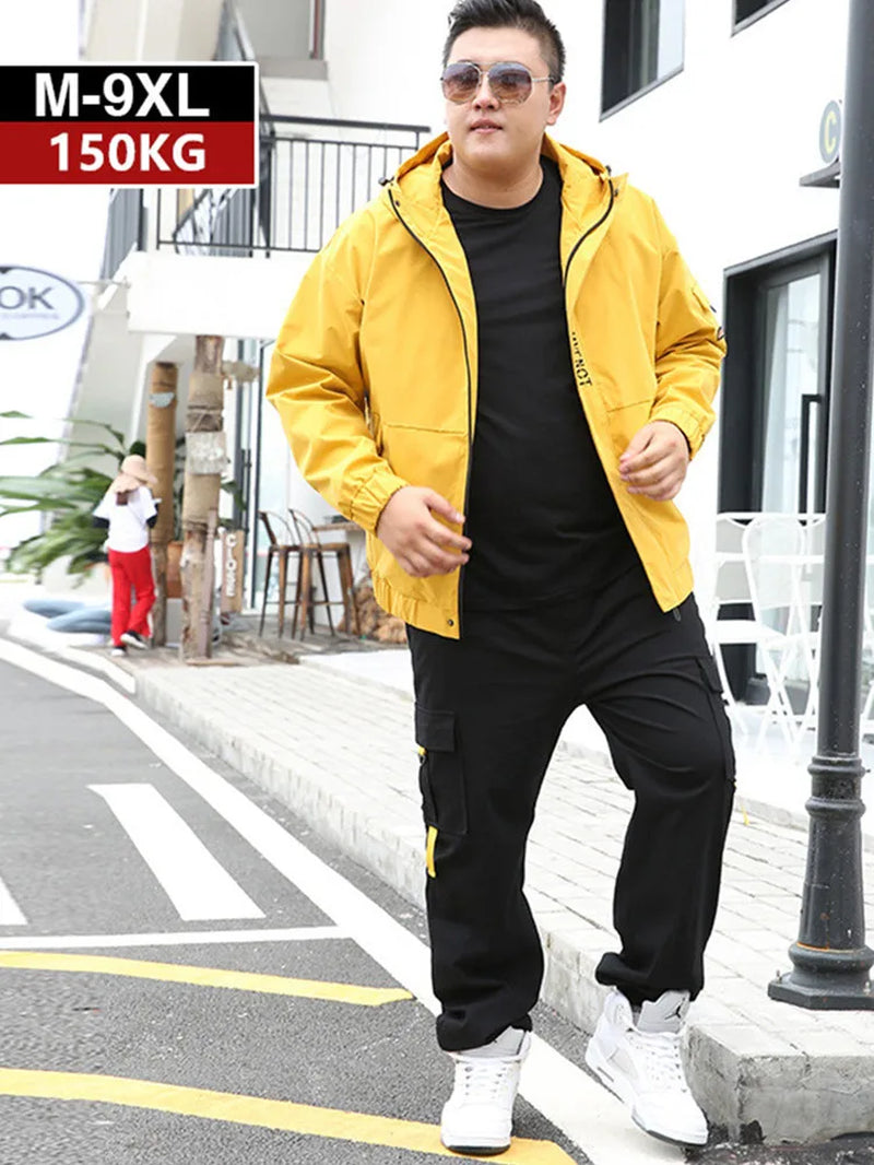 Yellow Jacket Hoodie - 2 Piece Set/Sports Cargo Pants 